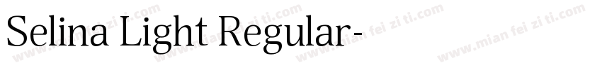 Selina Light Regular字体转换